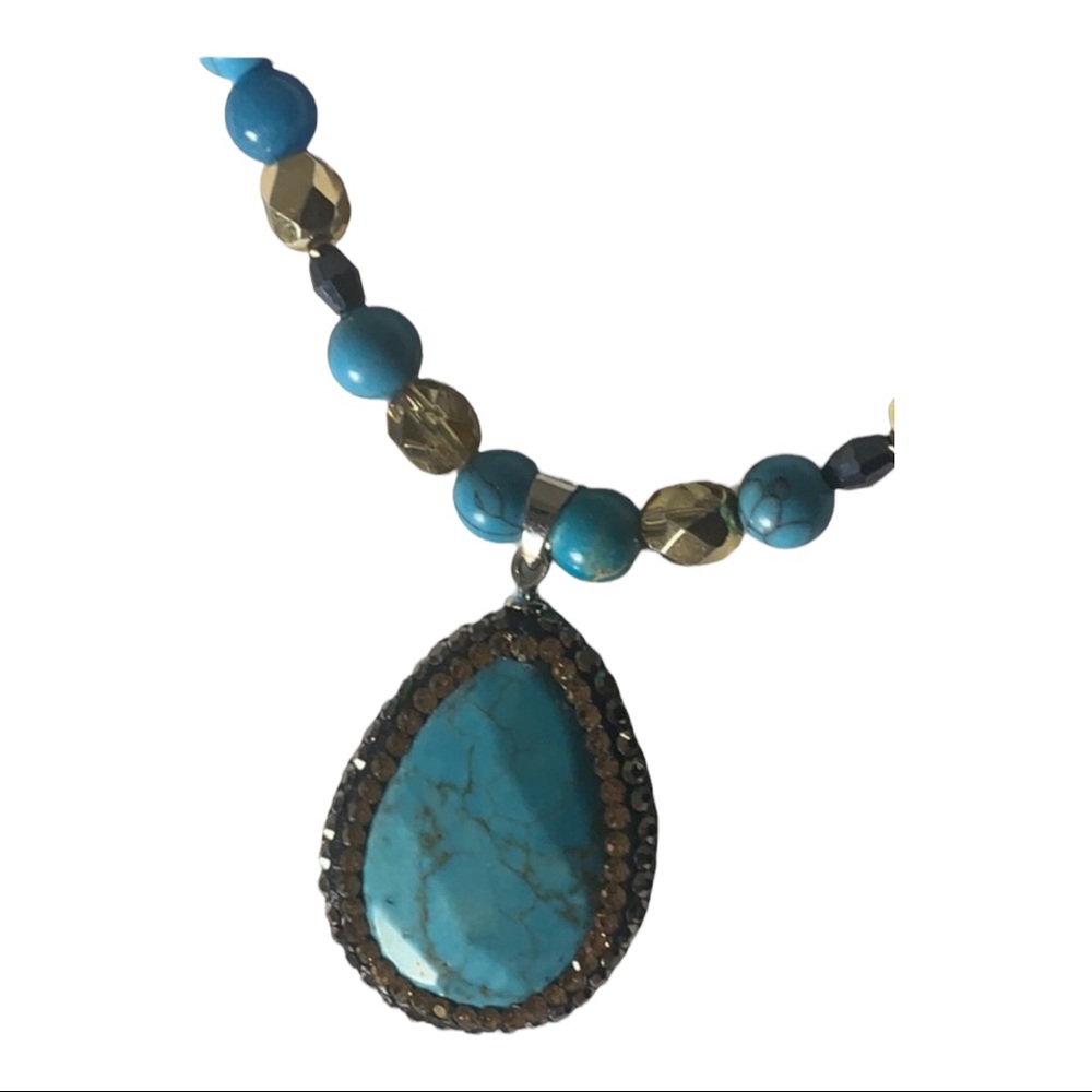 Handcrafted Beautiful Turquoise Necklace set